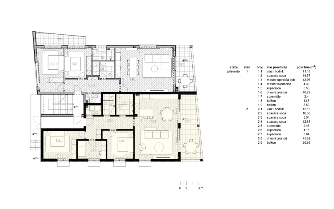 S2 – Istra, Umag, okolica – trosoban stan u prizemlju 128,85 m2, 150 m od mora